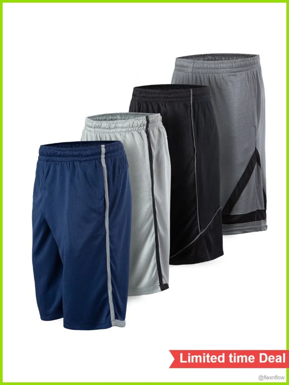 5 Pack Men's Athletic Quick-Dry Gym Shorts with Pockets